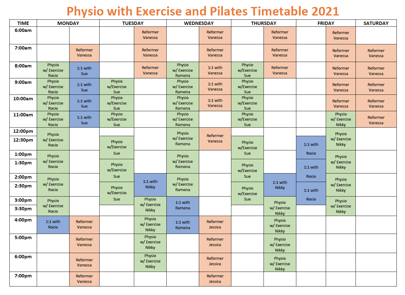 pilates-timetable